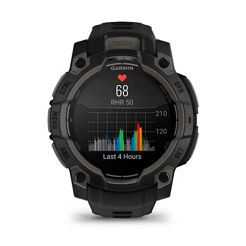 Garmin Instinct 3 AMOLED 50mm Verde com Bracelete Cinzento - frequência cardíaca