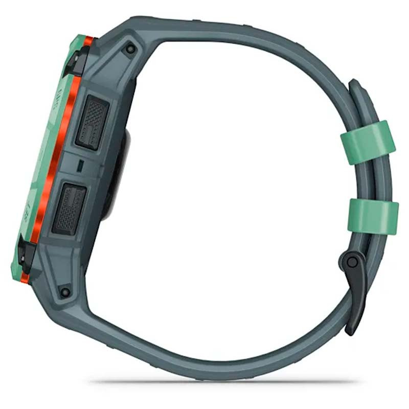 Garmin Instinct 3 AMOLED 50mm Verde com Bracelete Cinzento - lateral direito