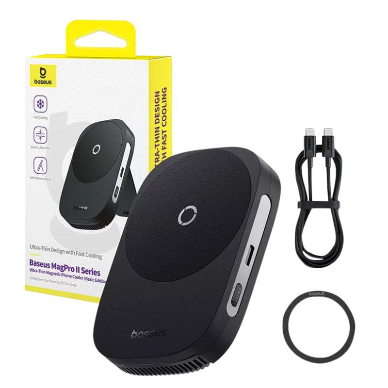 Baseus MagPro II Ultra-Thin - Suporte com refrigeração imagem com a caixa