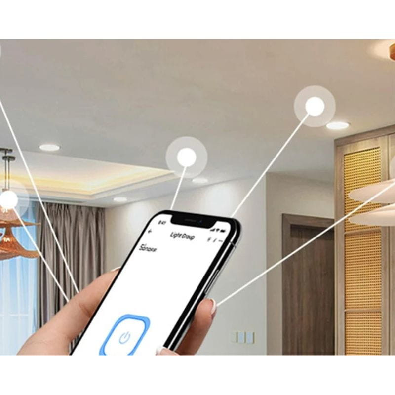 SONOFF Zig-Bee ZBMINIR2 controlando las luces mediante la app