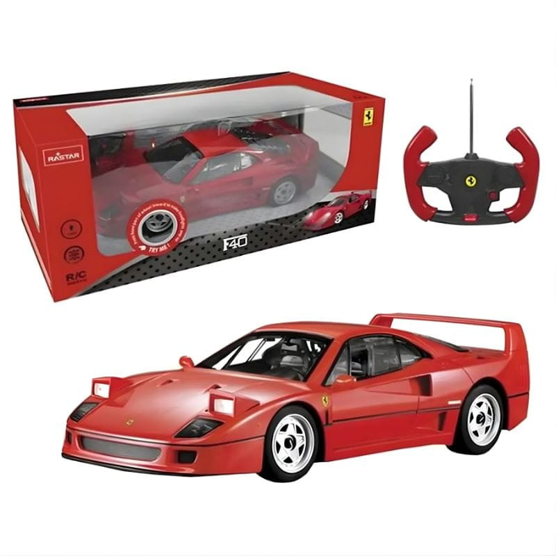 RASTAR R/C 1:14 Ferrari F40 Coche Radiocontrol Rojo, imagen con la caja