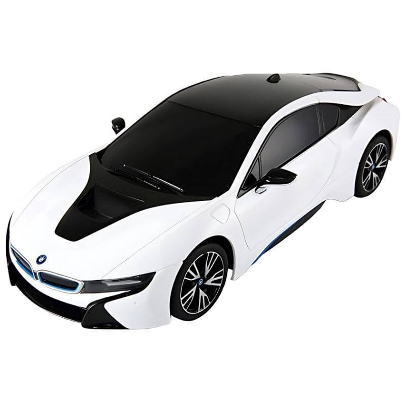 Coche Radio control RASTAR 1/18BMW i8 Blanco, imagen lateral