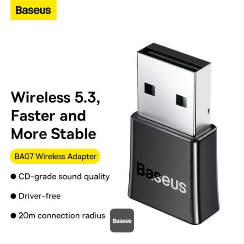 Baseus BA07 - Adaptador Mini Bluetooth 5.3 para PC 