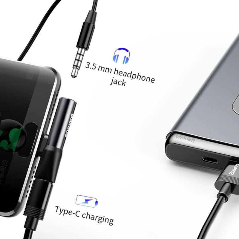 Baseus L41 - Adaptador de audio USB-C conectores