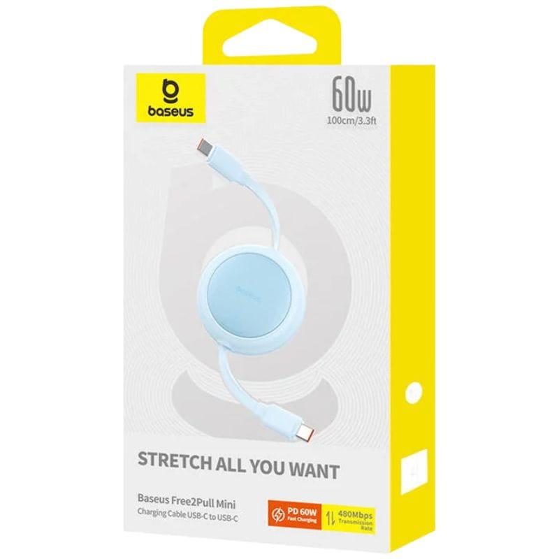 Baseus Free2Pull Azul - Cable Mini USB-C a USB-C imagen de la caja