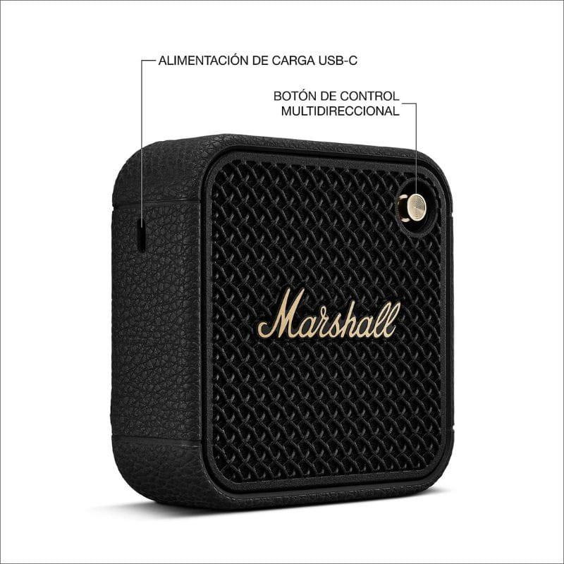 Marshall Willen II Bouton d'alimentation noir en laiton