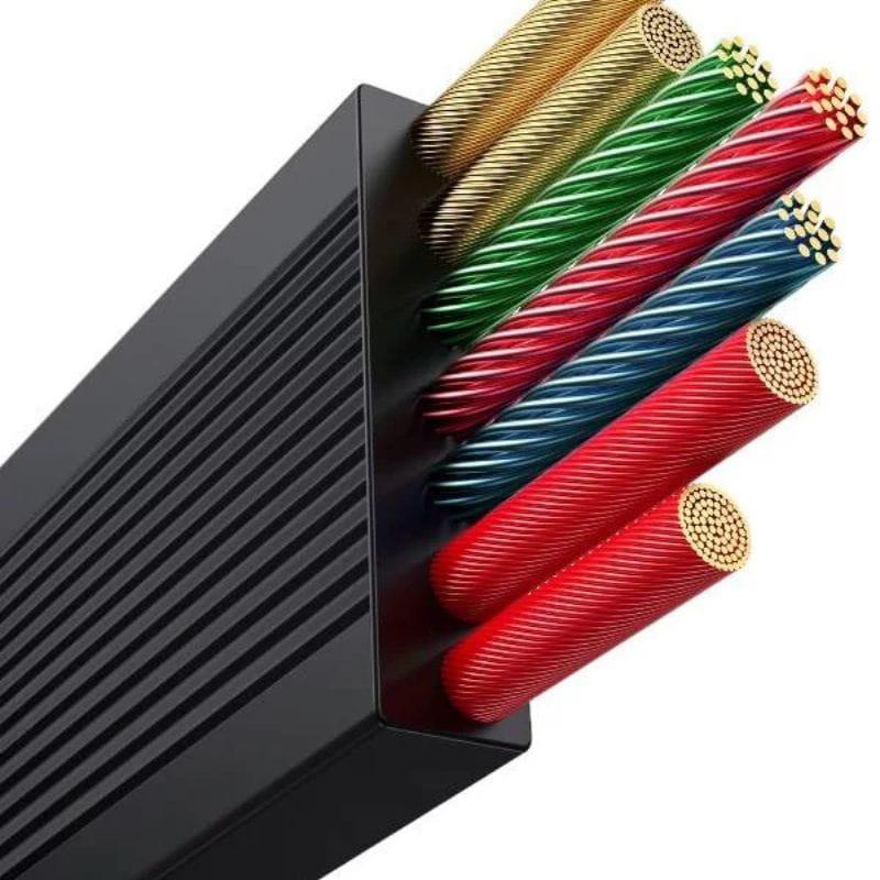 Baseus Free2Draw Negro - Cable USB-C 3 en 1 USB-C/Lightning/Micro interior reforzado