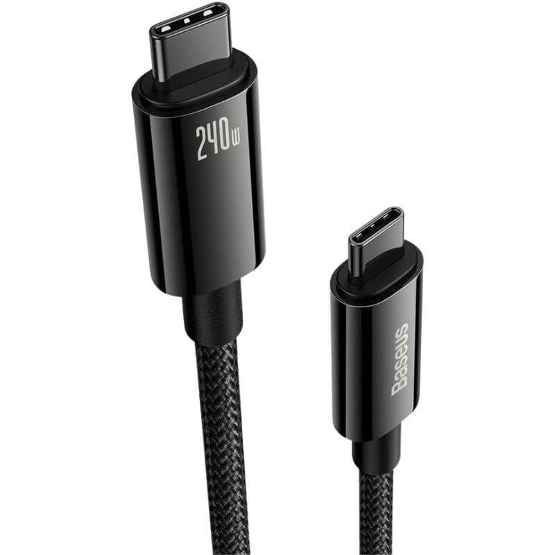 Baseus Tungsten Gold - Cable USB-C a USB-C imagen de los conectores