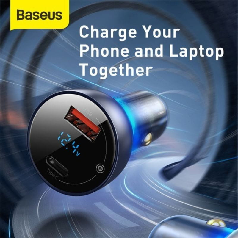 Baseus Particular - Cargador de coche USB y USB-C  carga teléfonos y portátiles