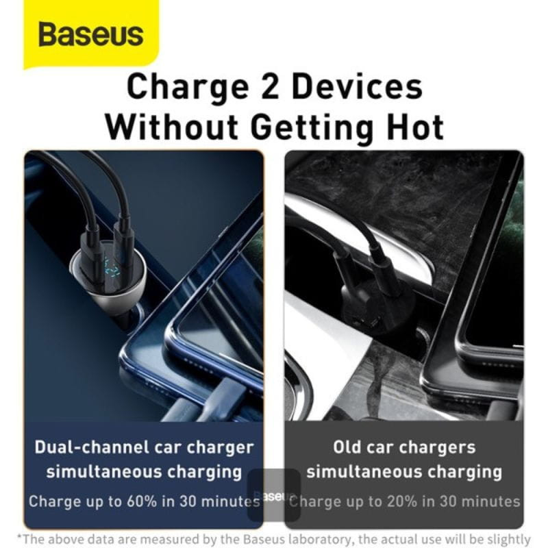 Baseus Particular - Cargador de coche USB y USB-C  cargador dual