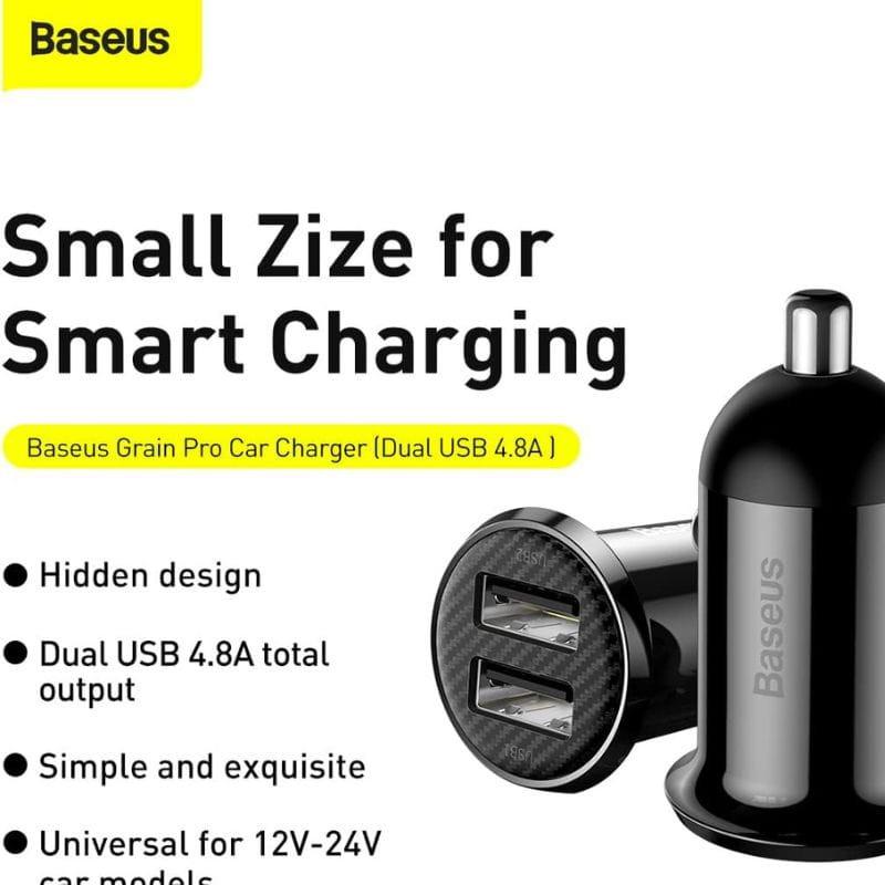 Baseus Grain Pro 4,8 A - Caractéristiques du chargeur de voiture