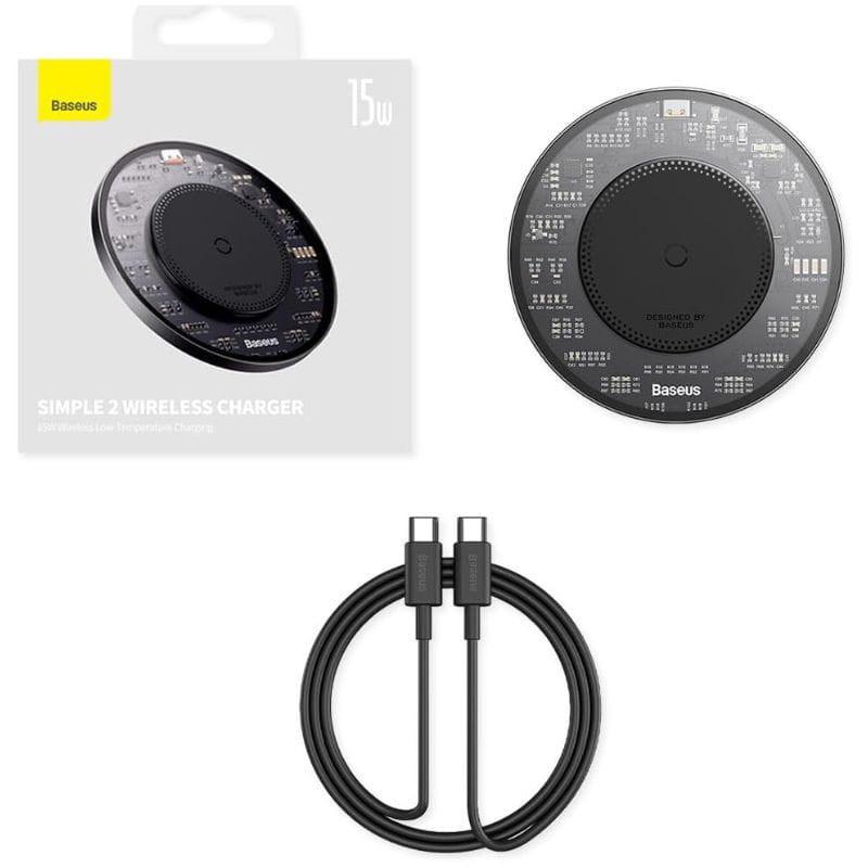  Baseus Simple 2 - Carregador indutivo sem fios imagem com a caixa