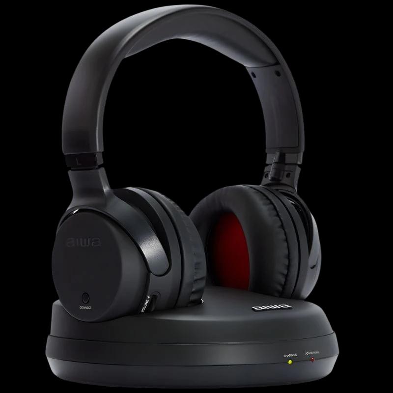 Aiwa WHF-930D/ Radiofrecuencia - Auriculares Hi- Fi Inalámbricos de diadema con base