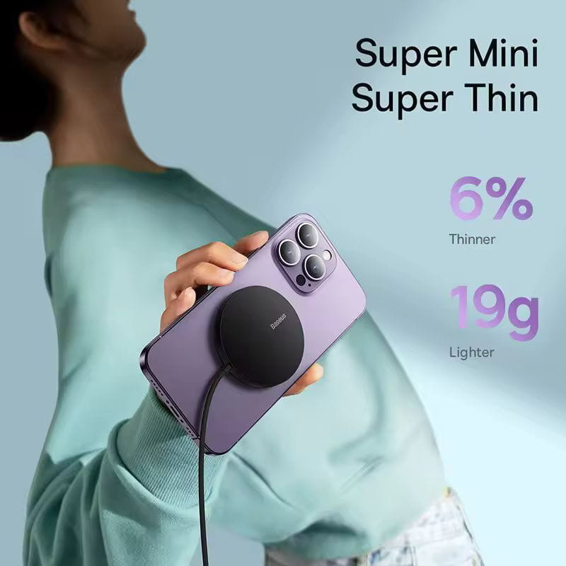 Baseus Simple Mini 3 15W - Cargador inalámbrico tamaño compacto