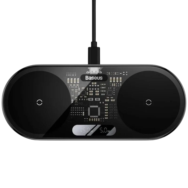  Baseus Dual USB-C 20W - Cargador Inalámbrico