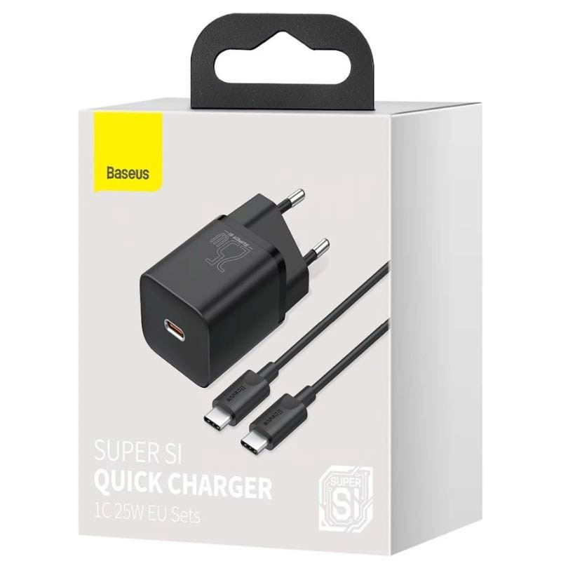 Baseus Super Si Quick Charger 1C 25W - Cargador de pared imagen de la caja