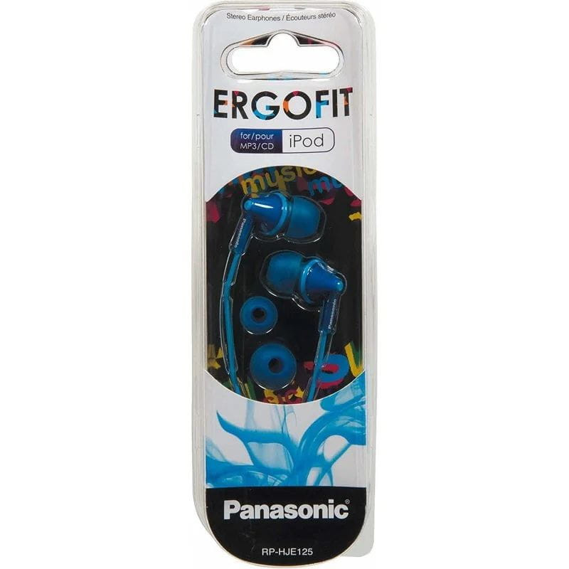 Panasonic RP-HJE125E-A OctaRib Azul- Auriculares Alámbrico imagen de la caja