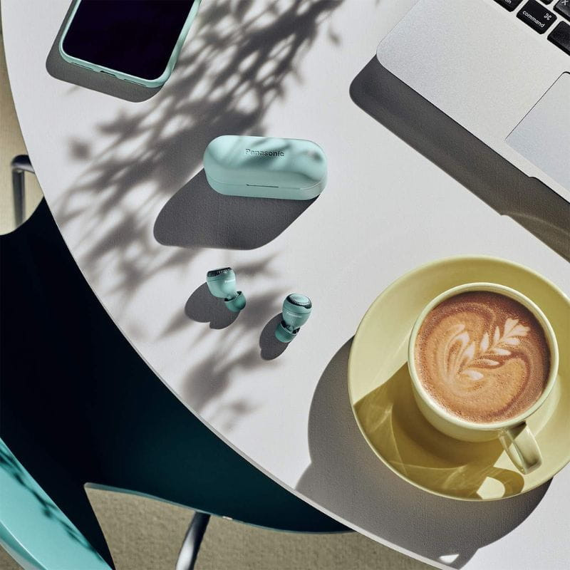 imagem real dos auscultadores Panasonic RZ-S300W TWS Bluetooth Turquoise - Auriculares sem fios