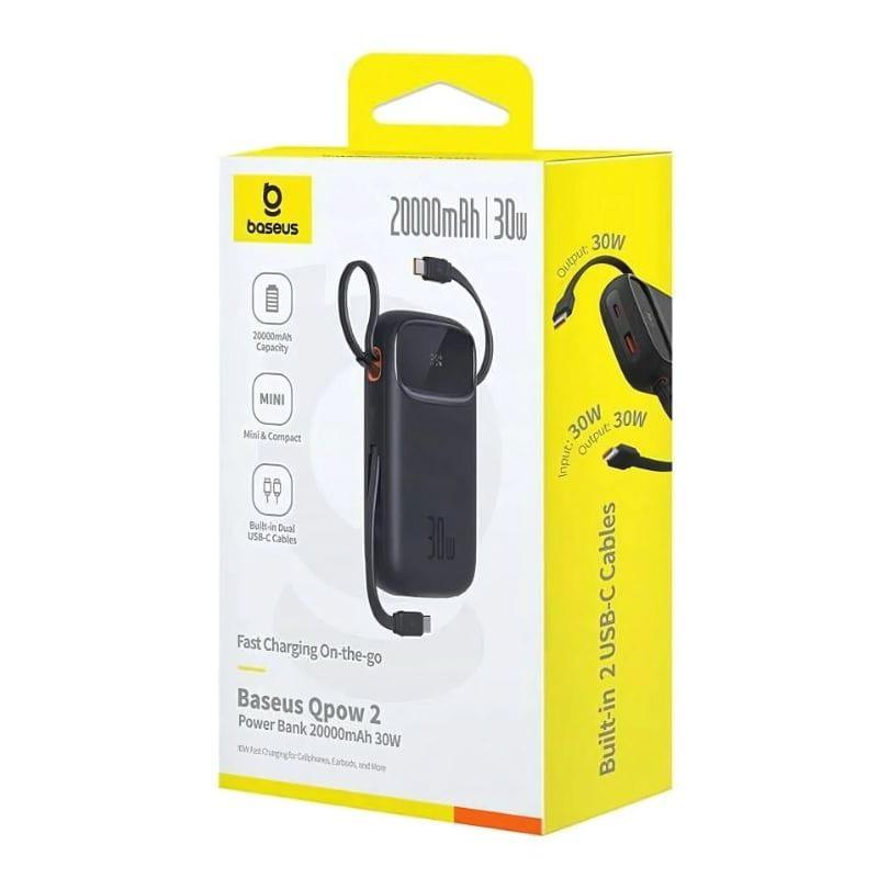 Baseus QPow 2 20000 mAh 30W - power-bank- Negro imagen de la caja