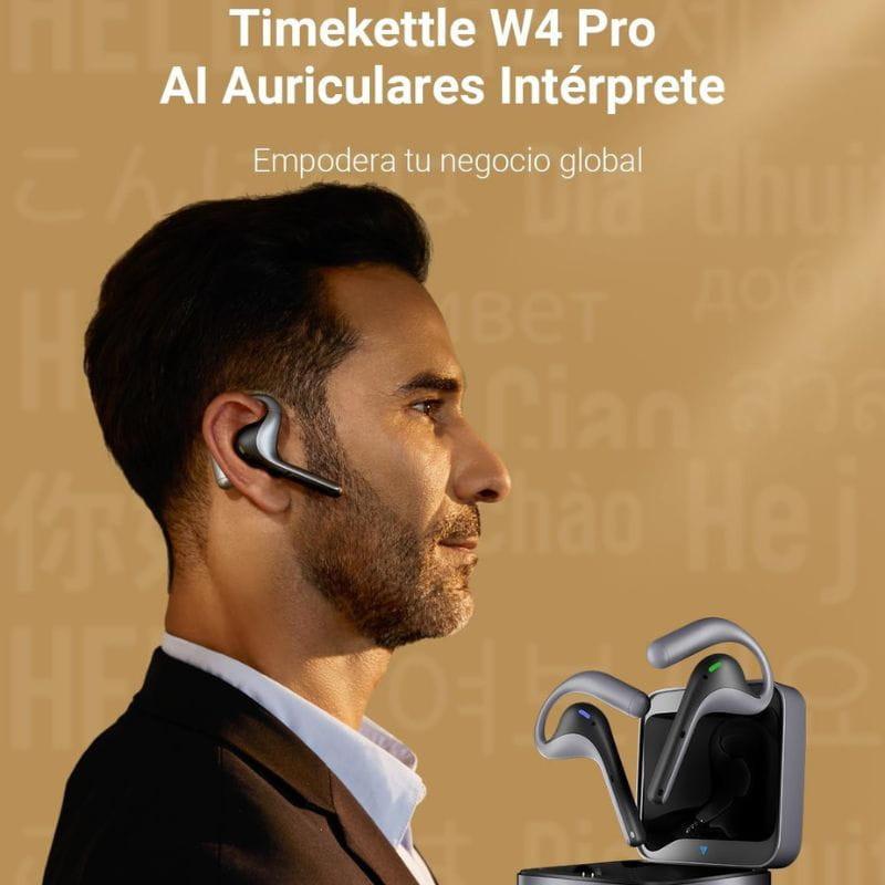 Auscultadores tradutores Timekettle W4 Pro IA Preto