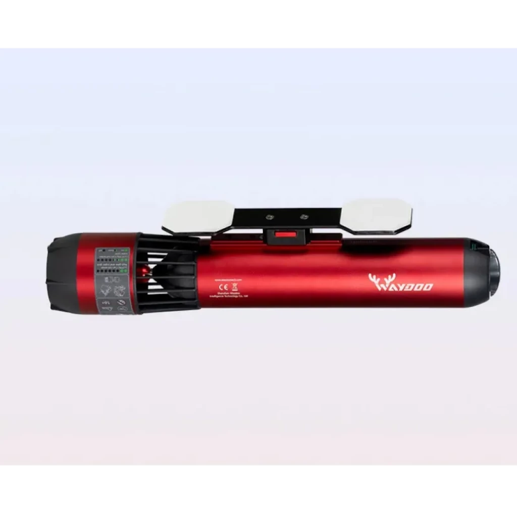 Waydoo Subnado propulsor submarino Rojo kit de inicio: cilindro rojo compacto con hélice protegida, soporte superior ajustable y diseño resistente