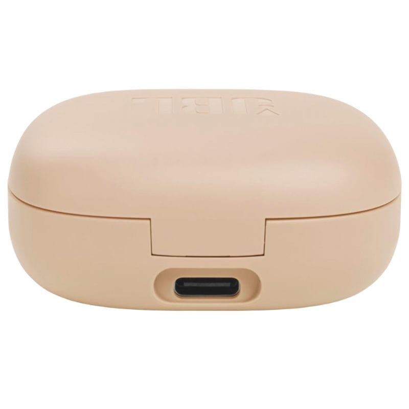 JBL Vibe Flex TWS Bluetooth Beige - Auriculares Inalámbricos imagen del puerto de carga del estuche de carga