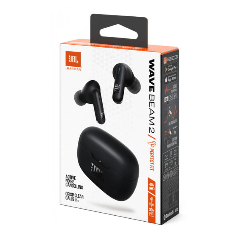 JBL Wave Beam 2 Bluetooth Negro - Auriculares Inalámbricos imagen de la caja