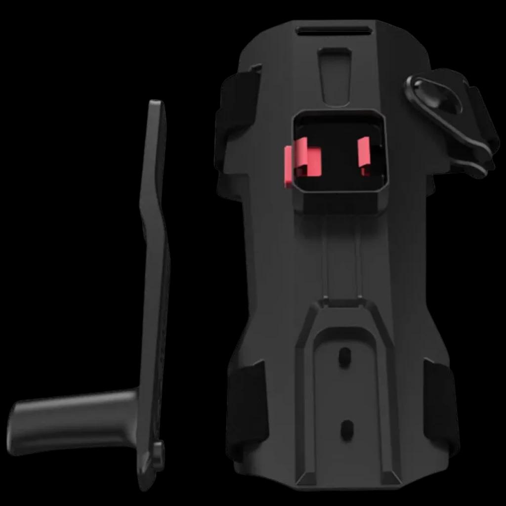 Waydoo Correa de brazo para scooter submarino con base rígida negra, hebilla lateral, cierre rojo de liberación rápida y soporte desmontable ergonómico