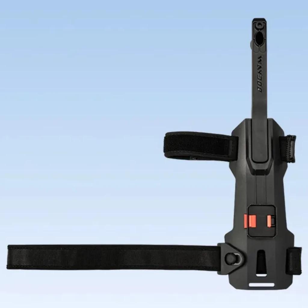 Waydoo - Correa de brazo para scooter submarino con soporte rígido negro, correas ajustables de velcro y hebillas naranjas para sujeción segura y ergonómica