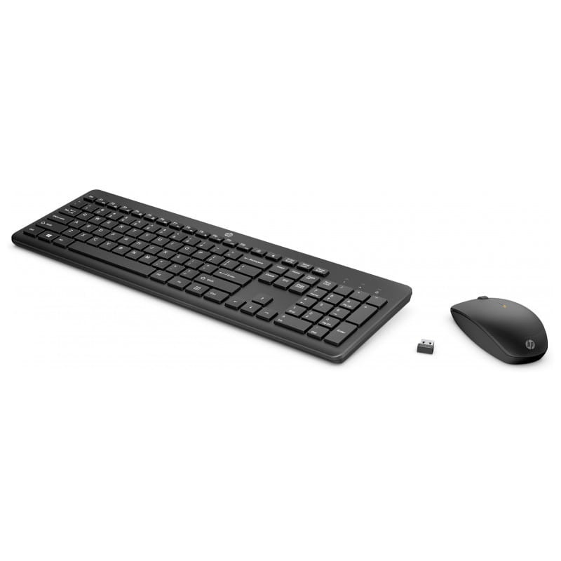 HP Combo de Teclado y Ratón Inalámbricos 230 - Teclado de membrana silencioso - Ratón 1600DPI contenido del paquete