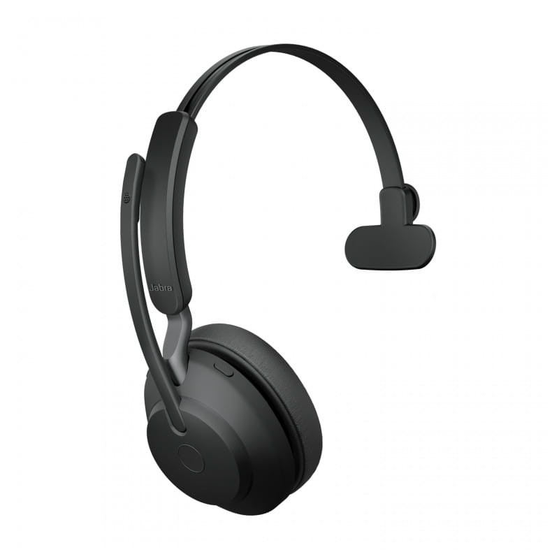 Jabra Evolve2 65 Monoaurales - Auricular Inalámbrico con micrófono imagen lateral con el micrófono plegado