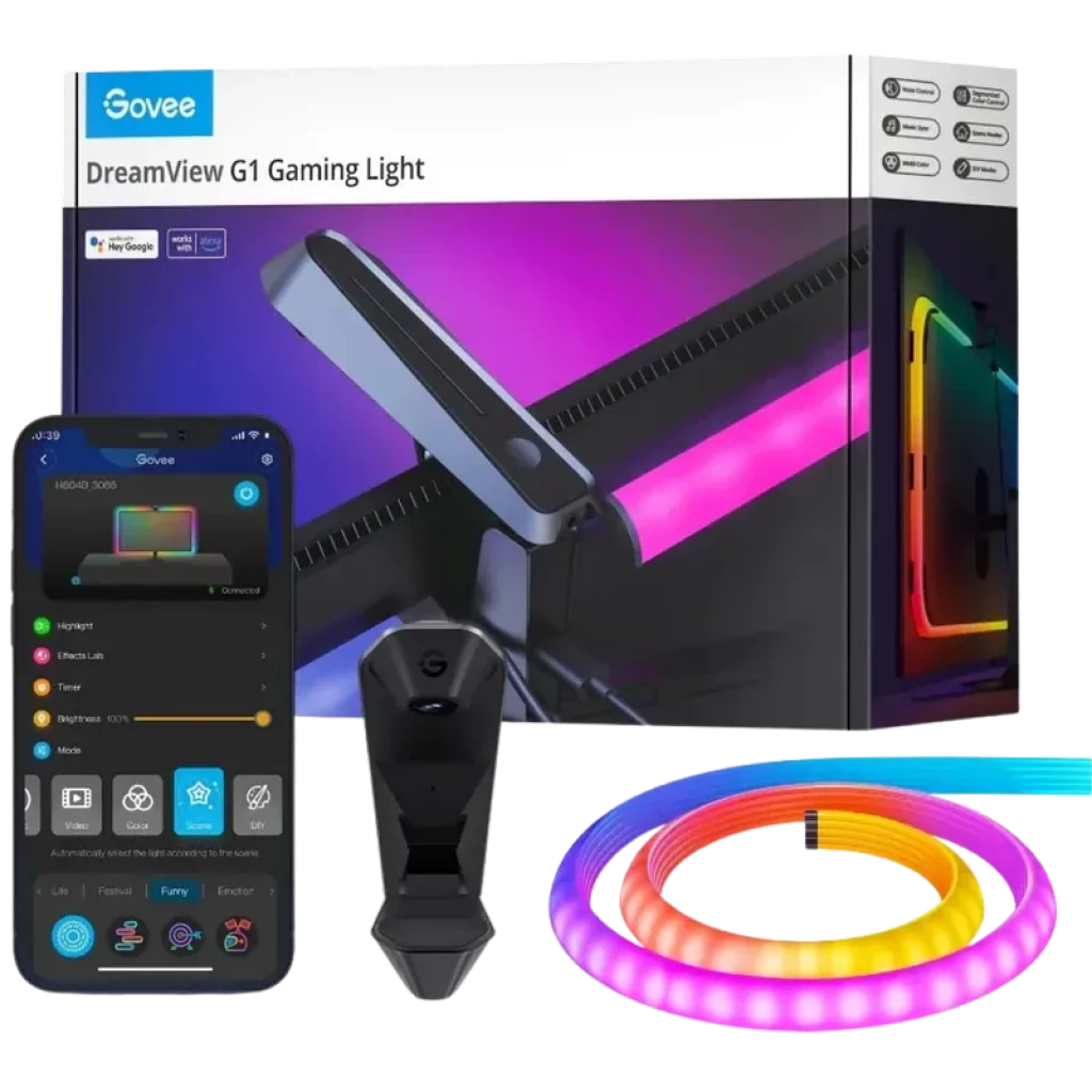 Govee H604B Dreamview G1 - Retroiluminación LED RGBIC para Monitor 24–32"