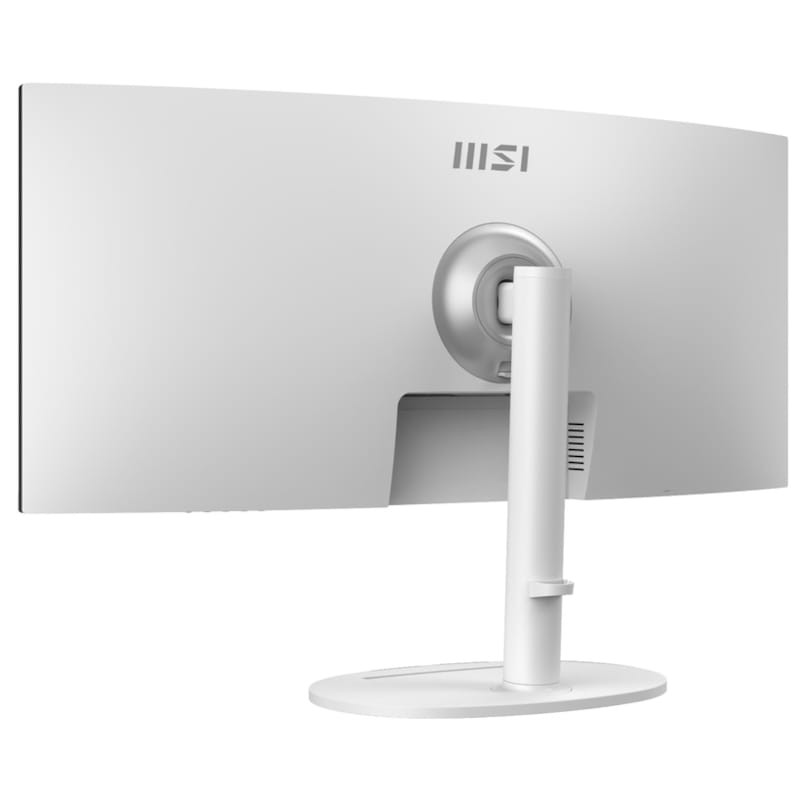 MSI Modern MD342CQPW 34 2K QHD VA Curvo UltraWide 120 Hz Freesync Premium Trasera lado izquierdo