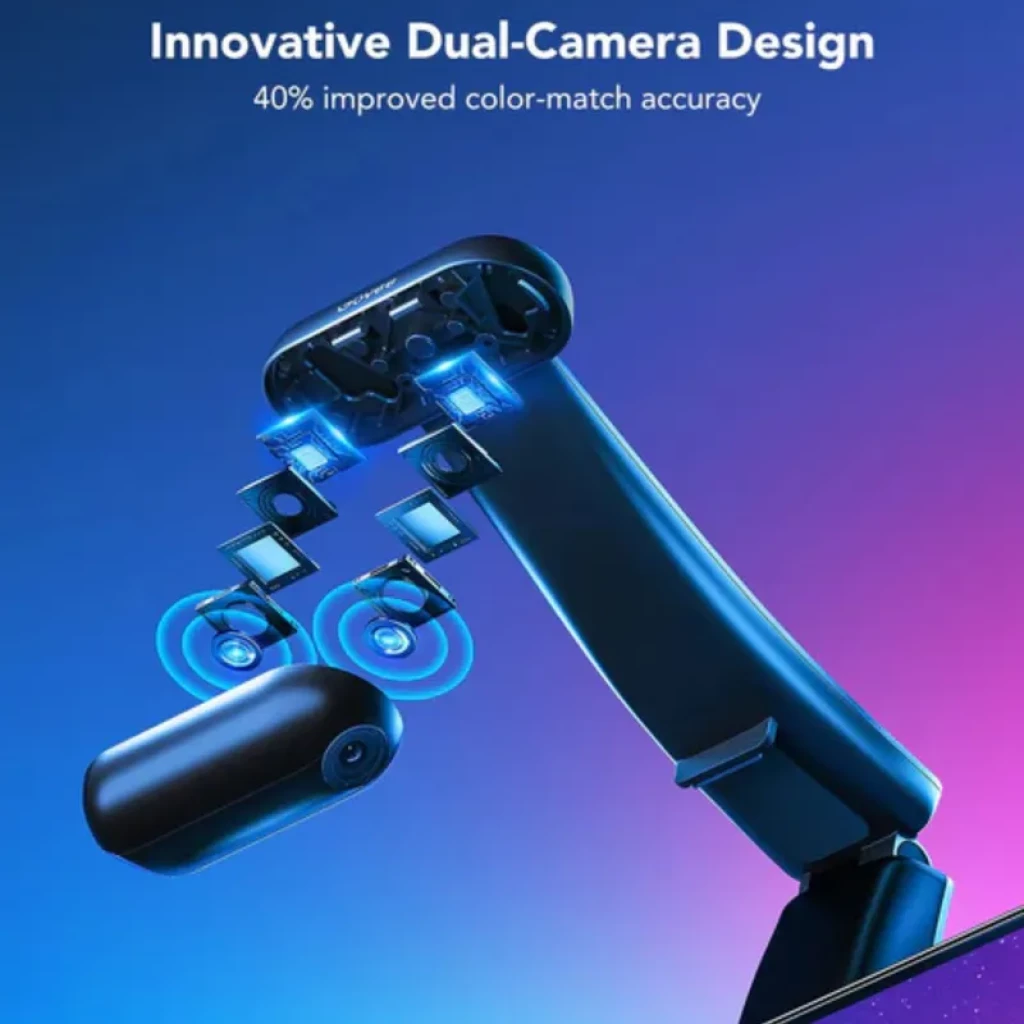 Govee H605C Backlight T2 RGBIC: diseño de doble cámara, detección de color 40% más precisa, sincroniza LEDs con la pantalla; WiFi y Bluetooth integrados