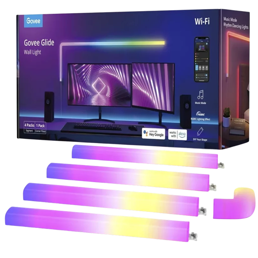 Govee Glide Wall Light RGBIC Wifi, Bluetooth - Lámpara de pared LED