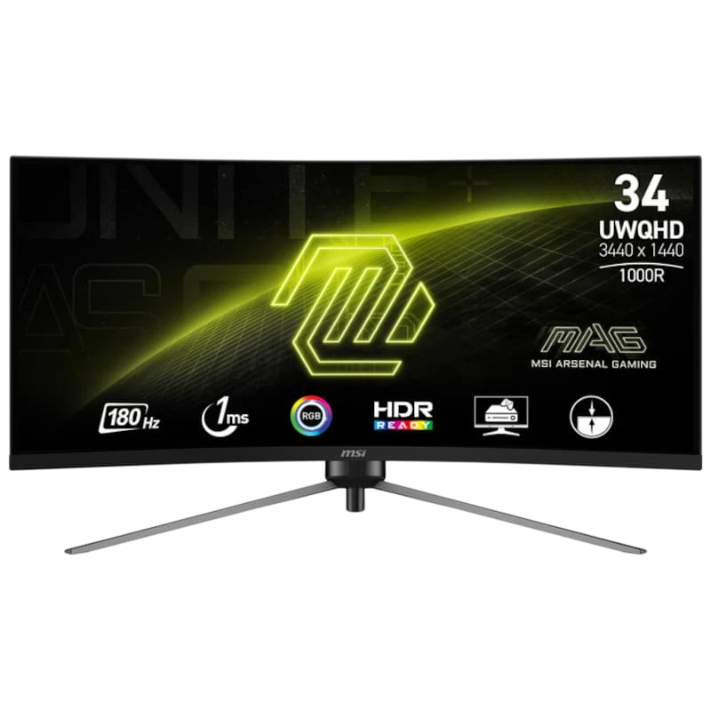 MSI MAG 345CQR 34 2K QHD UltraWide Curvo 180 Hz FreeSync Premium
