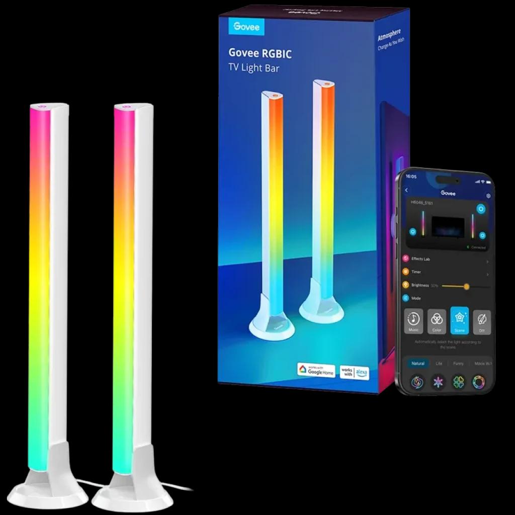 Govee RGBIC TV Light Bars para TVs de 45"-70" H6046 - Iluminación LED Inteligente WiFi