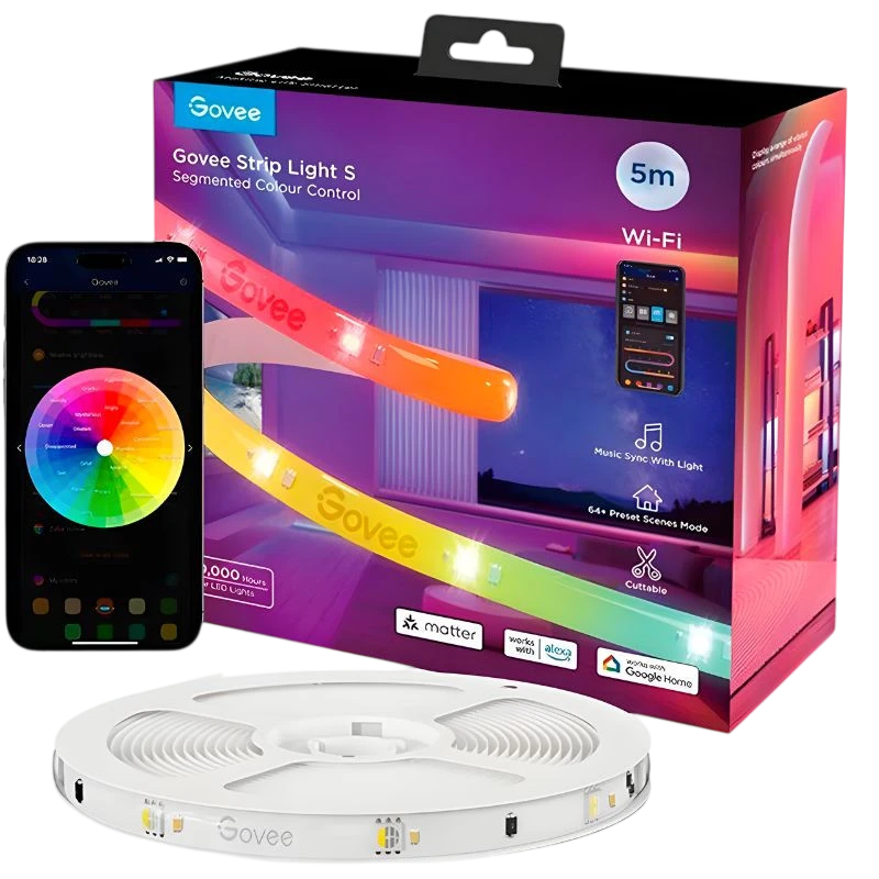 Govee H612A RGBIC Wifi, Bluetooth - Tira de luz LED