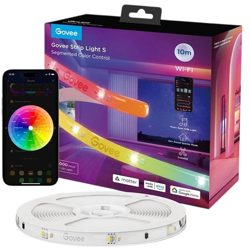 Govee H612C RGBIC Wi-Fi, Bluetooth - Tira de luz LED