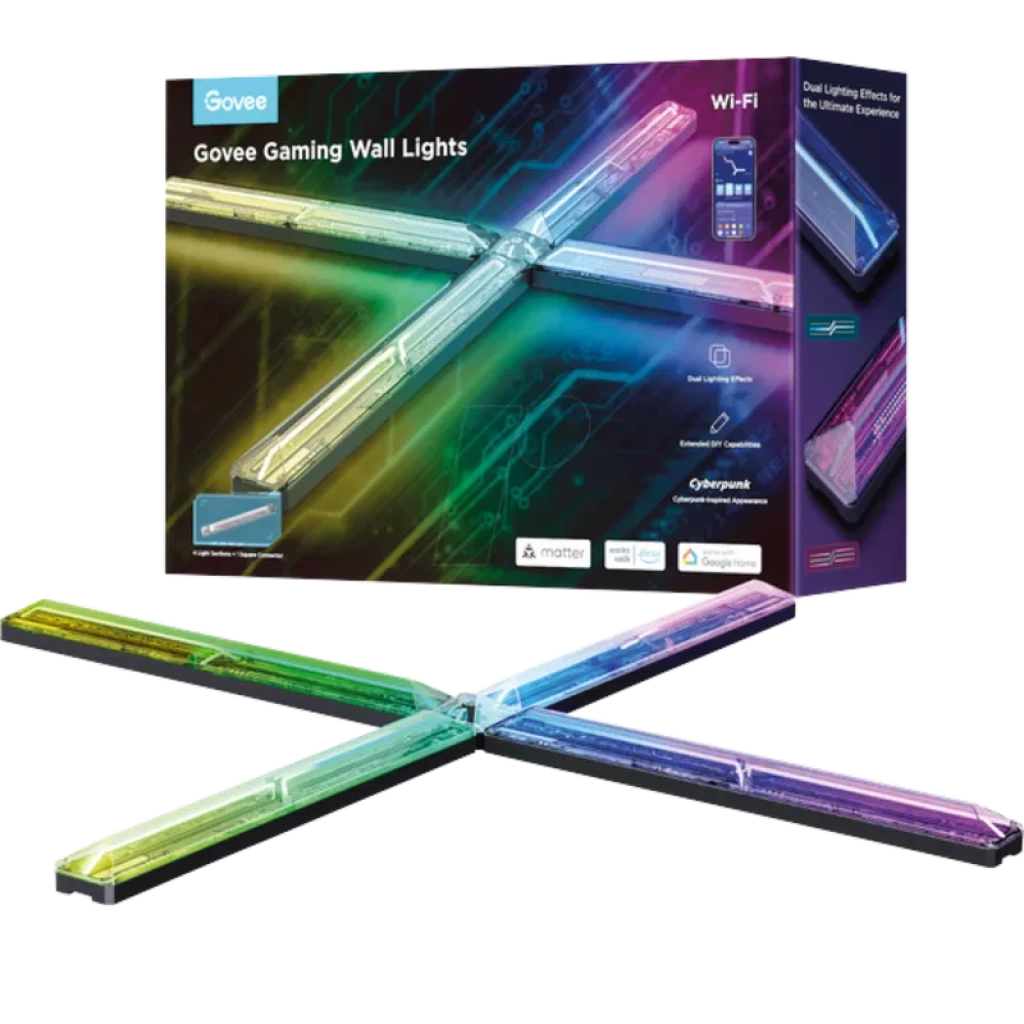 Govee H6063 Gaming RGBIC Wifi, Bluetooth - Lámpara de pared LED