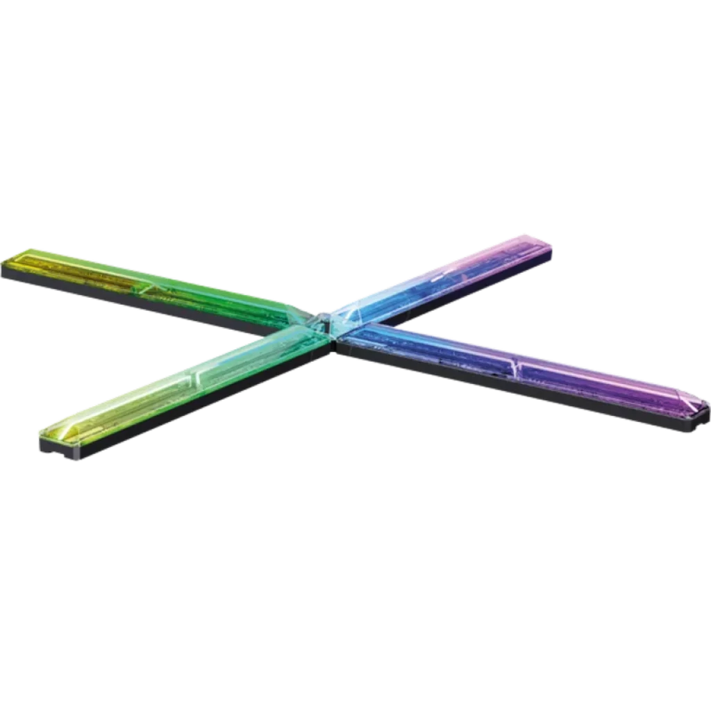 Govee H6063 Gaming RGBIC Wifi Bluetooth - Lámpara de pared LED en forma de X modular con barras multicolor, transiciones RGB vívidas y diseño para gaming