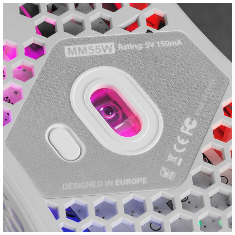 imagem do sensor ótico do rato Mars Gaming MM55W - 55gr - 12800 DPI - RGB Chroma