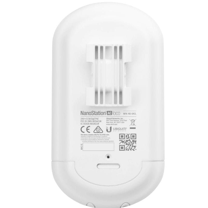 Ubiquiti NanoStation 5AC Loco Blanco, imagen trasera