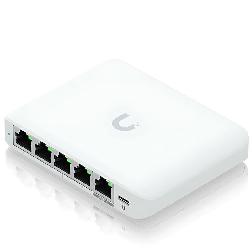 Ubiquiti UniFi Flex Mini 5 Puertos PoE+ - Switch gestionado, imagen superior