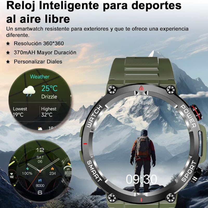 Blackview W50 Verde - Reloj inteligente, deportivo