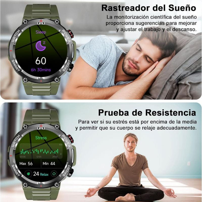 Blackview W50 Verde - Reloj inteligente, con monitoreo de sueño