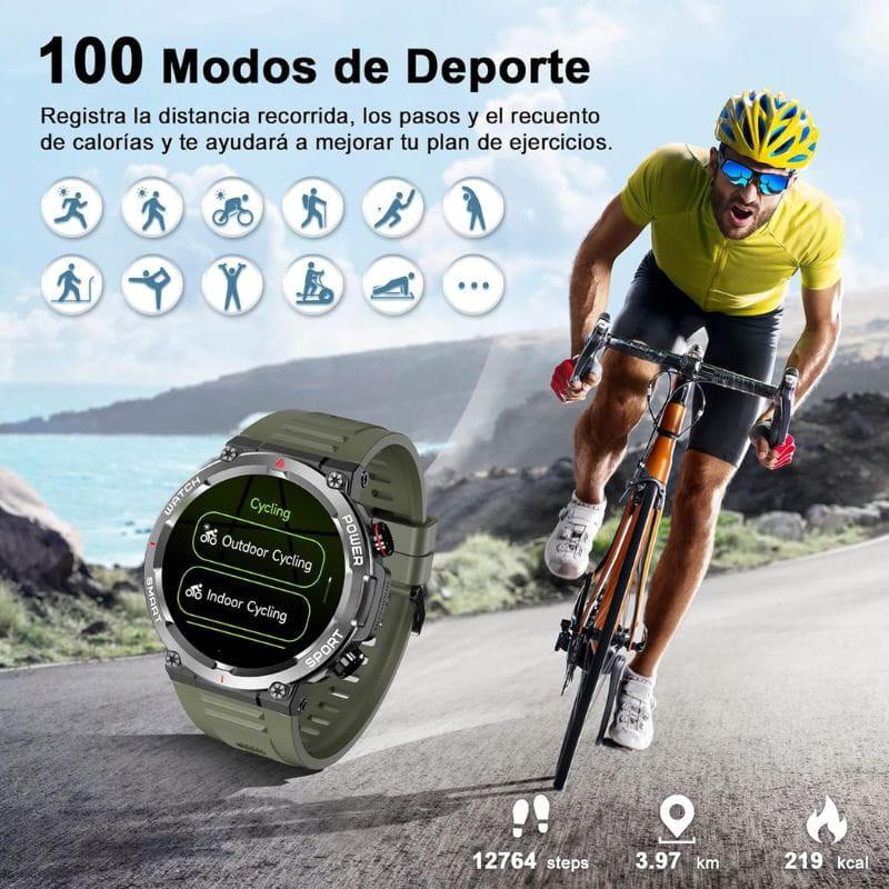 Blackview W50 Verde - Reloj inteligente, con mas de 100 modos deportivos