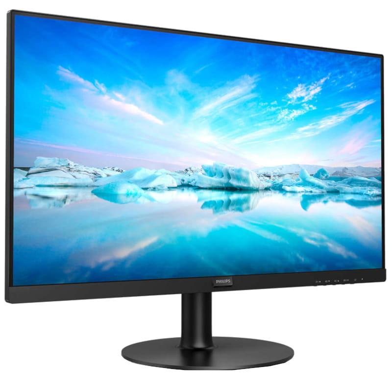 Philips V Line 241V8LAB/00 23.8 FullHD VA 100 Hz Preto - Monitor PC Vista frontal lado direito