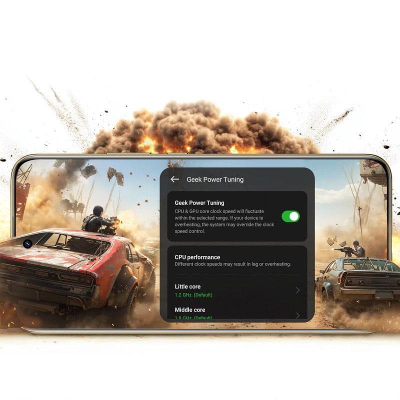 Modo de jogo de Realme 14 Pro+ 5G 12GB/512GB Cinzento - Telemóvel