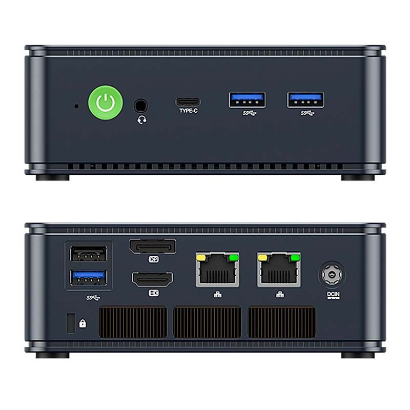 GMKtec M6 AMD Ryzen 5 6600H 32GB DDR5/512GB SSD/Windows 11 Pro - Mini PC Image avant et arrière